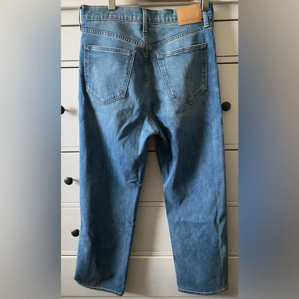 Denim Forum Aritzia The Arlo High Rise Straight 28L Jeans Buttonfly Size 30 - Picture 6 of 11